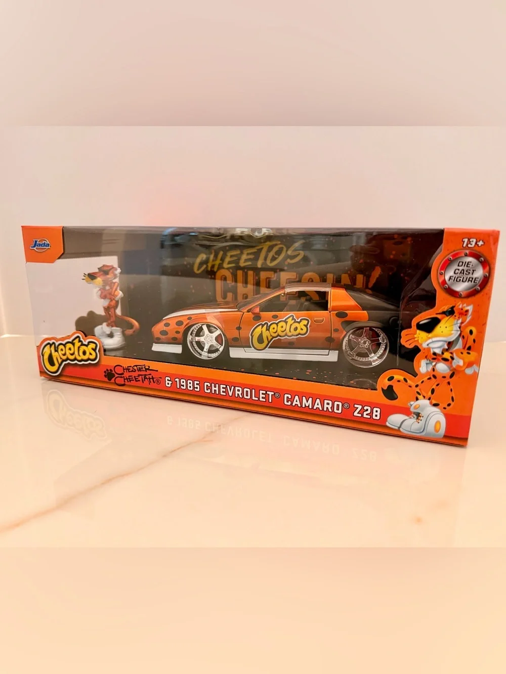 New 2026 JADA 1:24 CHEETOS Chester Cheetah & 1985 Chevrolet Camaro Z28 Die Cast